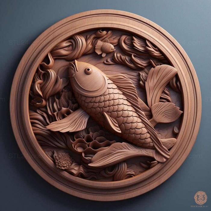 Nature and animals (Wakin fish 2, NATURE_1562) 3D models for cnc